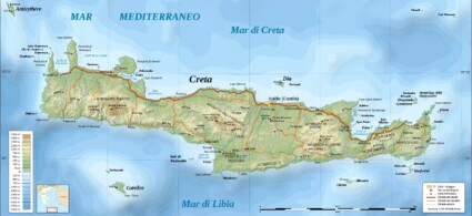 Mapa de Creta