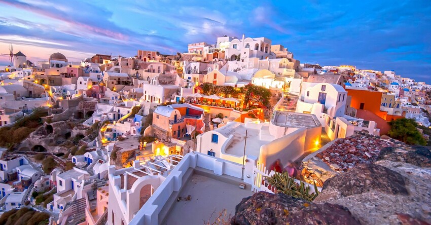 Foto tramonto Oia