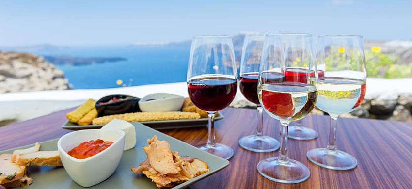 Degustazione vino a Santorini